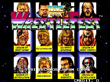 WWF WrestleFest (US Tecmo) screen shot title